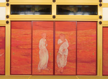 屏風“風河燦燦 三三自在